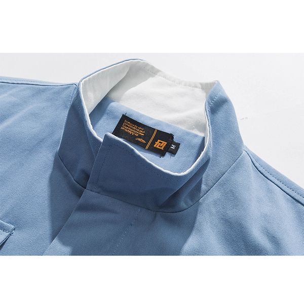 2019 new style japanese-style trend multi-pockets tooling jacket men's autumn and winter mock two-piece stand collar coat men's, Black
2019 new style japanese-style trend multi-pockets tooling jacket men's autumn and winter mock two-piece stand collar coat men's, Black