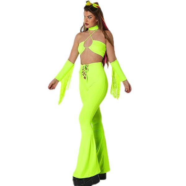 women off shoulder lace up solid four piece set halter crop wide leg pants suits summer solid outfits, White
women off shoulder lace up solid four piece set halter crop wide leg pants suits summer solid outfits, White
