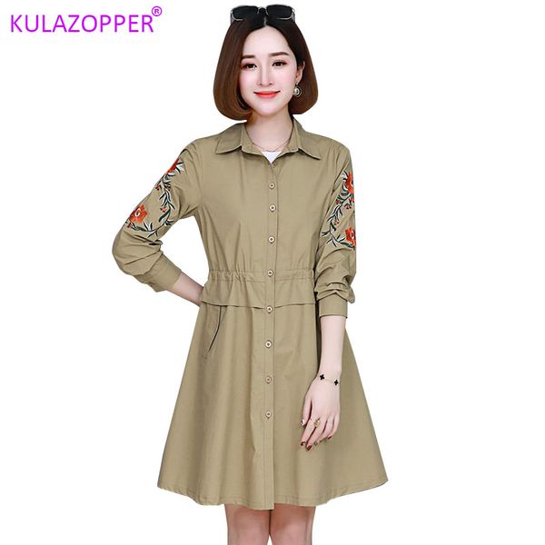 trench coat casual women's long outerwear embroidery clothes for lady thin section spring autumn fashion coat lz035, Tan;black
trench coat casual women's long outerwear embroidery clothes for lady thin section spring autumn fashion coat lz035, Tan;black