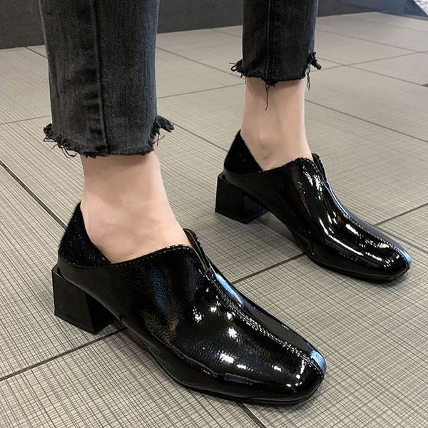 european style ankle boots for women's autumn solid color square head square root thick heel women boots two wearing shoes, Black
european style ankle boots for women's autumn solid color square head square root thick heel women boots two wearing shoes, Black