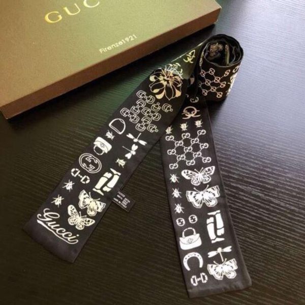 2019 Высокое качество бренда небольшие ленты шелковые шарфы, используемые для мног