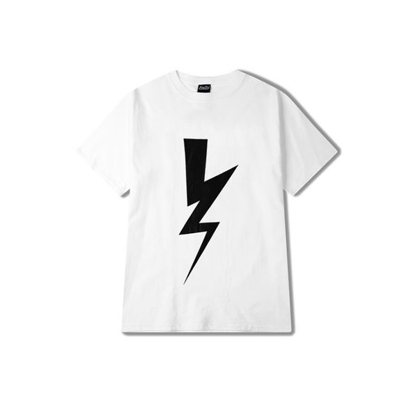 Black T-shirts Thunder Print Hip Hop Men Tops Male Clothing Crew Neck Casual Tee
Black T-shirts Thunder Print Hip Hop Men Tops Male Clothing Crew Neck Casual Tee