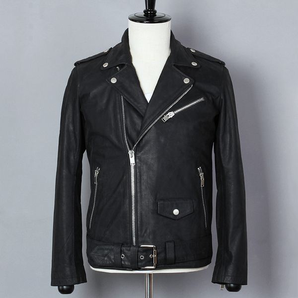 men's leather & faux fashion 2021 vintage genuine men lapel short slim fit motorcycle jacket scrub cowhide locomotive coat, Black
men's leather & faux fashion 2021 vintage genuine men lapel short slim fit motorcycle jacket scrub cowhide locomotive coat, Black