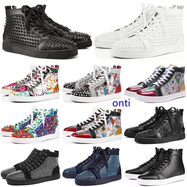 fashion designer luxury s shoes men women studded spikes platform sneakers glitter vintage genuine leather casual rivet sneaker, Black
fashion designer luxury s shoes men women studded spikes platform sneakers glitter vintage genuine leather casual rivet sneaker, Black