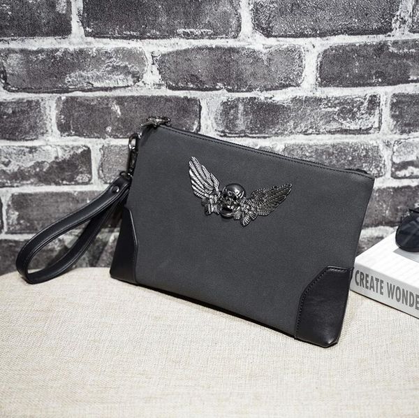 wholesale men handbag street trend metal ghost head mens wrist bag personality skull menes hand clutch multifunctional contrast leather enve, Red;black
wholesale men handbag street trend metal ghost head mens wrist bag personality skull menes hand clutch multifunctional contrast leather enve, Red;black