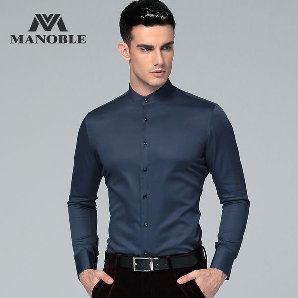 men's dress shirt 2019 brands new fashion regular fit mandarin collar shirts business long sleeve solid shirts, White;black
men's dress shirt 2019 brands new fashion regular fit mandarin collar shirts business long sleeve solid shirts, White;black