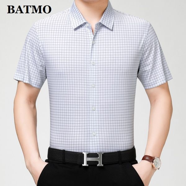 batmo 2019 new arrival summer 100% cotton plaid smart casual shirts men,men's fashion shirts plus size g19012, White;black
batmo 2019 new arrival summer 100% cotton plaid smart casual shirts men,men's fashion shirts plus size g19012, White;black