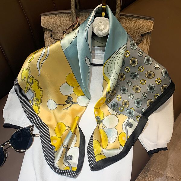 70*70cm women casual geometric pattern scarf 2020 new silk scarves square elegant lady office neckerchief foulard bandana shawl, Blue;gray
70*70cm women casual geometric pattern scarf 2020 new silk scarves square elegant lady office neckerchief foulard bandana shawl, Blue;gray