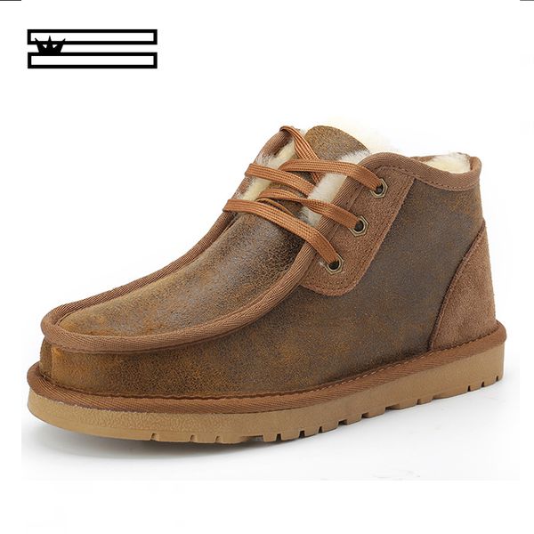 shuanggun fashion snow boots for men lace-up winter shoes real sheepskin leather nature wool fur ankle short boots, Black
shuanggun fashion snow boots for men lace-up winter shoes real sheepskin leather nature wool fur ankle short boots, Black