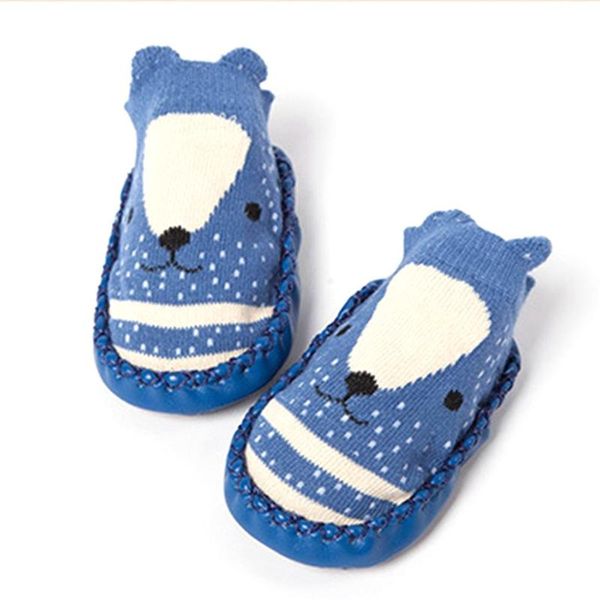 cartoon baby skid proof leather sole shoes socks, Black 
cartoon baby skid proof leather sole shoes socks, Black