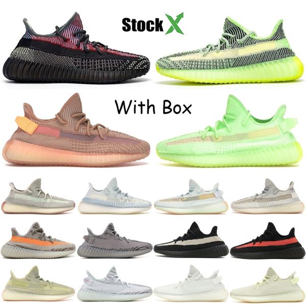 new designer shoes yecheil yeezreel reflective cloud white citrin kanye west designer shoes black static clay glow men women sneakers 33