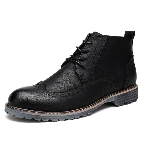 Men Boots Fashion Ankle Boots Lace-Up Men Brogue Shoes British Style Microfiber Casual Men Footwear, Black
Men Boots Fashion Ankle Boots Lace-Up Men Brogue Shoes British Style Microfiber Casual Men Footwear, Black