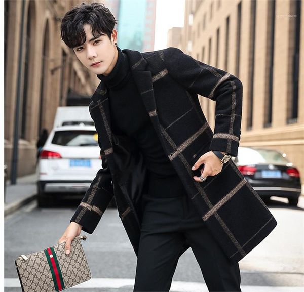 coat luxury plaid thick slim wool outerwear fashion mens plus size fleece coat winter designer mens, Black
coat luxury plaid thick slim wool outerwear fashion mens plus size fleece coat winter designer mens, Black