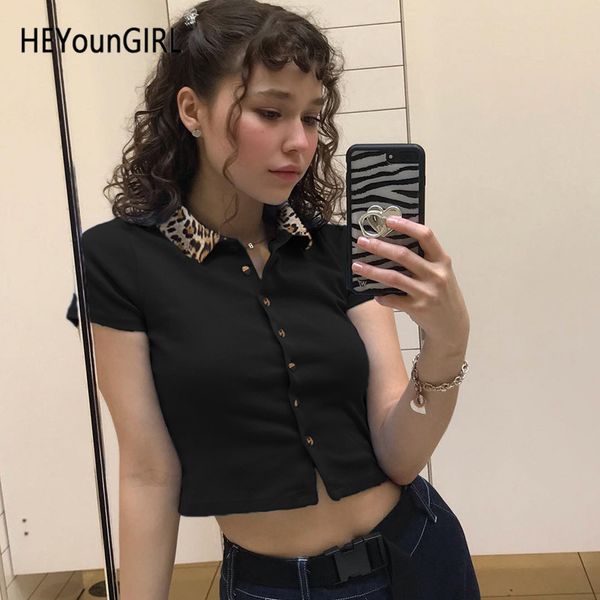heyoungirl turn-down collar leopard printed tshirt woman casual korean crop tshirts cotton women basic black harajuku tee shirt, White
heyoungirl turn-down collar leopard printed tshirt woman casual korean crop tshirts cotton women basic black harajuku tee shirt, White