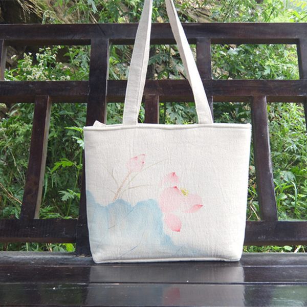 original ethnic wind lotus hand-painted canvas bag shoulder bag handbag female cotton and linen
original ethnic wind lotus hand-painted canvas bag shoulder bag handbag female cotton and linen