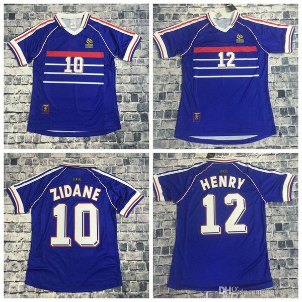 Top thai quality Jersey 1998 RETRO VINTAGE soccer jerseys ZIDANE HENRY MAILLOT DE FOOT Blue and white uniforms Football shirt
Top thai quality Jersey 1998 RETRO VINTAGE soccer jerseys ZIDANE HENRY MAILLOT DE FOOT Blue and white uniforms Football shirt