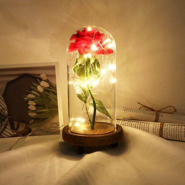 artificial flowers red rose in glass dome wooden base for decorate valentine's day gifts christmas led rose lamps flower
artificial flowers red rose in glass dome wooden base for decorate valentine's day gifts christmas led rose lamps flower