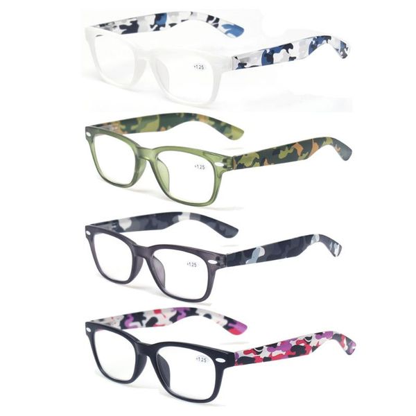 turezing 4 pack fashion men and women spring hinge reading glasses camouflage arms color readers, White;black
turezing 4 pack fashion men and women spring hinge reading glasses camouflage arms color readers, White;black