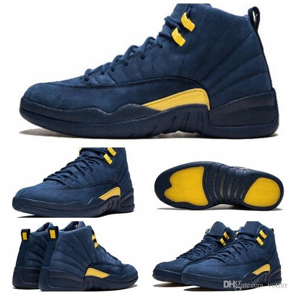 new 12 12s michigan basketball shoes for men dark blue yellow suede mens sneakers sports athletic trainers size 7-13
new 12 12s michigan basketball shoes for men dark blue yellow suede mens sneakers sports athletic trainers size 7-13