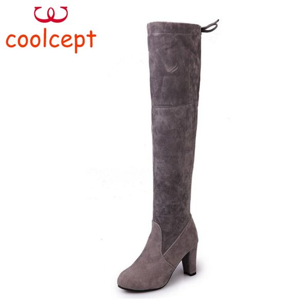 coolcept size 35-43 women high heel boots over knee women's shoes lace up botas fashion solid thick heels winter footwear, Black
coolcept size 35-43 women high heel boots over knee women's shoes lace up botas fashion solid thick heels winter footwear, Black