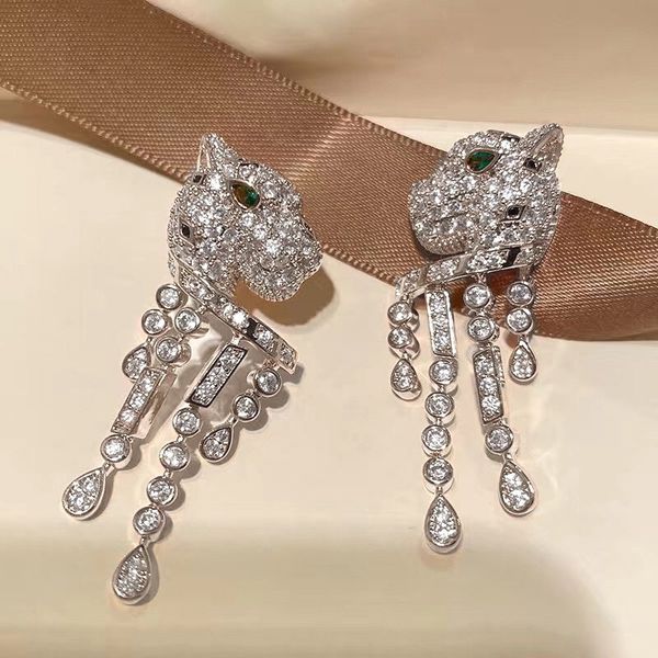 delicate earrings three-dimensional fashion full diamond spotted leopard tassel emerald earrings exquisite gifts that show the unique c, Silver
delicate earrings three-dimensional fashion full diamond spotted leopard tassel emerald earrings exquisite gifts that show the unique c, Silver