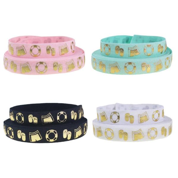 gold foil marine styles printed elastic band knotted yoga hair band diy hair ties 5/8'' fold over elastic 100yards/lot, Slivery;white
gold foil marine styles printed elastic band knotted yoga hair band diy hair ties 5/8'' fold over elastic 100yards/lot, Slivery;white