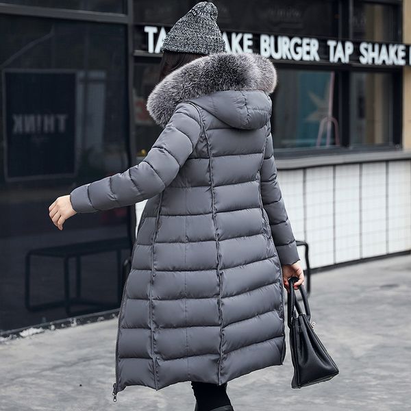 women's down & parkas large fur collar jacket female long section thick slim slimming warm korean version of cotton trend -85, Black
women's down & parkas large fur collar jacket female long section thick slim slimming warm korean version of cotton trend -85, Black