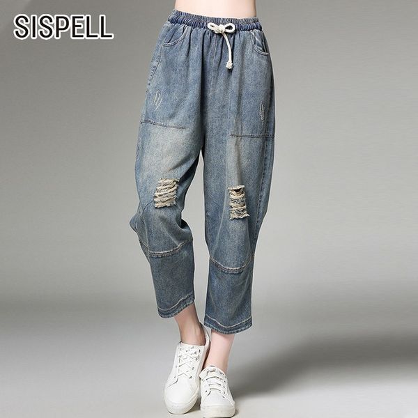 sispell summer casual loose harem jeans women bandage bow high waist pockets hole straight jean pants female fashion new 2019, Blue
sispell summer casual loose harem jeans women bandage bow high waist pockets hole straight jean pants female fashion new 2019, Blue