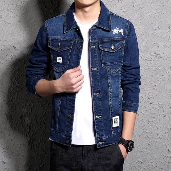 2019 autumn new men's fashion embroidered slim denim jacket coat wild shirt men's single-breasted lapel washed denim jacket, Black;brown
2019 autumn new men's fashion embroidered slim denim jacket coat wild shirt men's single-breasted lapel washed denim jacket, Black;brown