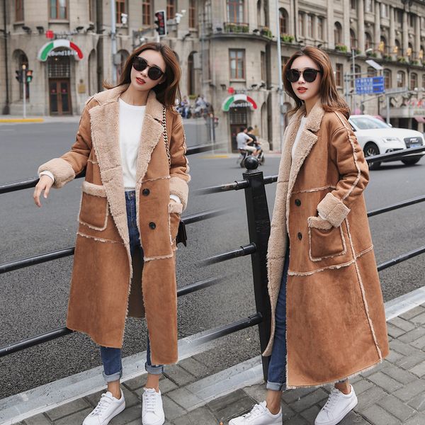 p shoot winter europe and america fashion glorious suede composite  materials lambs wool fur overcoat women coat cotton coat, Blue;black
p shoot winter europe and america fashion glorious suede composite  materials lambs wool fur overcoat women coat cotton coat, Blue;black