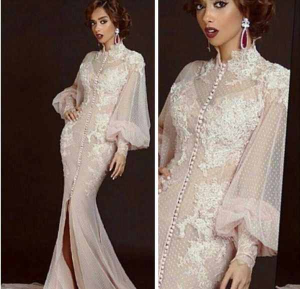 new new mermaid appliques front slit high neck peach prom arabic saudi arabia long sleeves muslim buttons evening dress party dresses, Black
new new mermaid appliques front slit high neck peach prom arabic saudi arabia long sleeves muslim buttons evening dress party dresses, Black