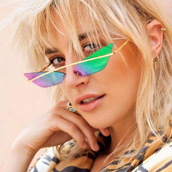 lnfcxi vintage simple women small cat eye sunglasses female brand fashion rimless red blue pink mirror glasses men, White;black
lnfcxi vintage simple women small cat eye sunglasses female brand fashion rimless red blue pink mirror glasses men, White;black