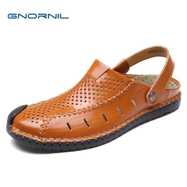 gnornil genuine leather men sandals 2020 summer men shoes non-slip rubber sole casual beach sandals footwear, Black
gnornil genuine leather men sandals 2020 summer men shoes non-slip rubber sole casual beach sandals footwear, Black