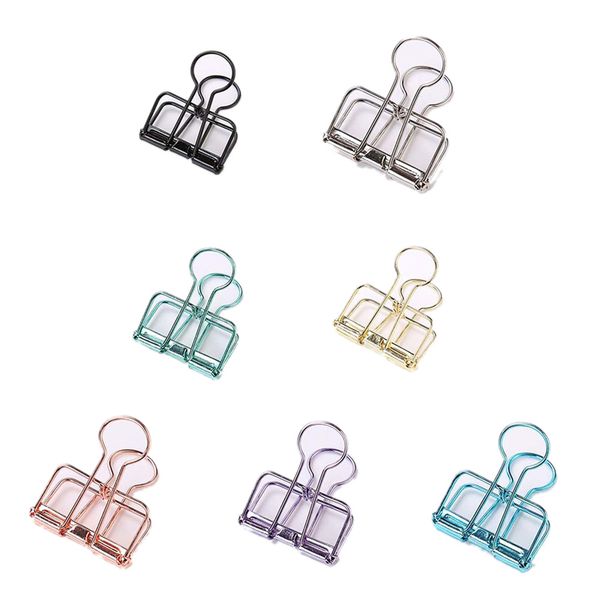 20 pcs/set random color hollowed out design binder clip for office school paper organizer stationery supply decorative metal c
20 pcs/set random color hollowed out design binder clip for office school paper organizer stationery supply decorative metal c
