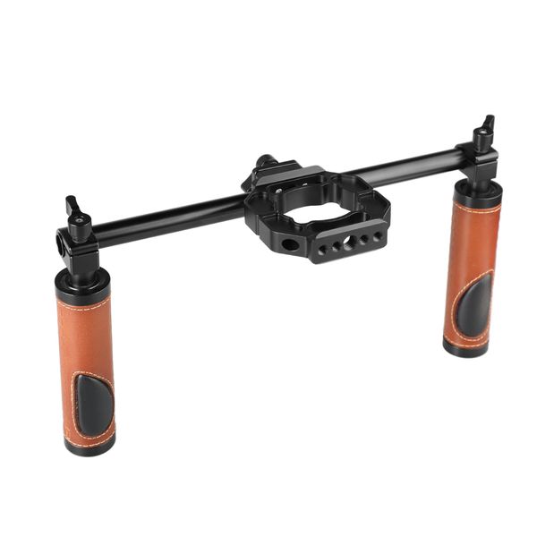 camvate dual rod handgrip set (leather) with extension mounting ring for dji ronin s gimbal stabilizer item code: c2197 
camvate dual rod handgrip set (leather) with extension mounting ring for dji ronin s gimbal stabilizer item code: c2197
