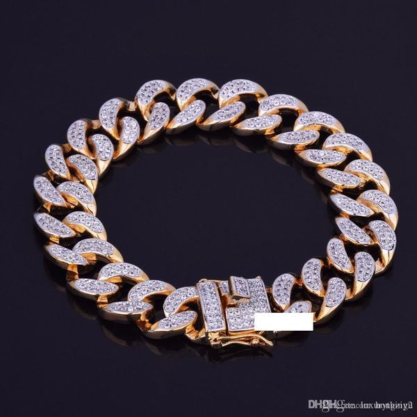 14mm zircon curb cuban link bracelet mens hip hop jewelry gold thick heavy copper material iced out cz chain 20cm new, Black
14mm zircon curb cuban link bracelet mens hip hop jewelry gold thick heavy copper material iced out cz chain 20cm new, Black