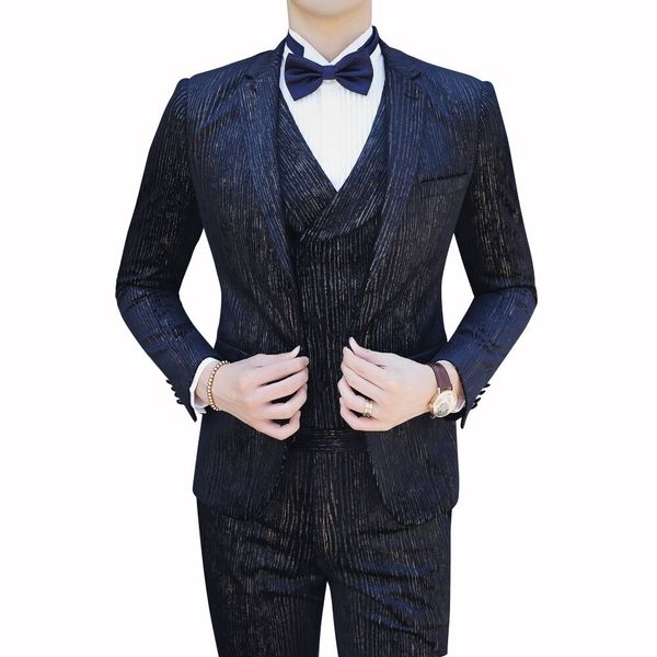 casual clothing (blazer+vest+pant ) trajes de hombre costume mariage homme tuxedo 2019 autumn men's stripe suits men business, White;black
casual clothing (blazer+vest+pant ) trajes de hombre costume mariage homme tuxedo 2019 autumn men's stripe suits men business, White;black