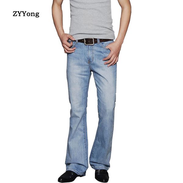 zyyong men's denim flare pants casual men's jeans fashion classic style denim pants light blue
zyyong men's denim flare pants casual men's jeans fashion classic style denim pants light blue