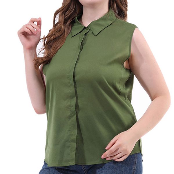 women turn-down collar shirts plus size 6xl sleeveless chiffon blouses summer tank green female blouse casual blusas vest, White
women turn-down collar shirts plus size 6xl sleeveless chiffon blouses summer tank green female blouse casual blusas vest, White