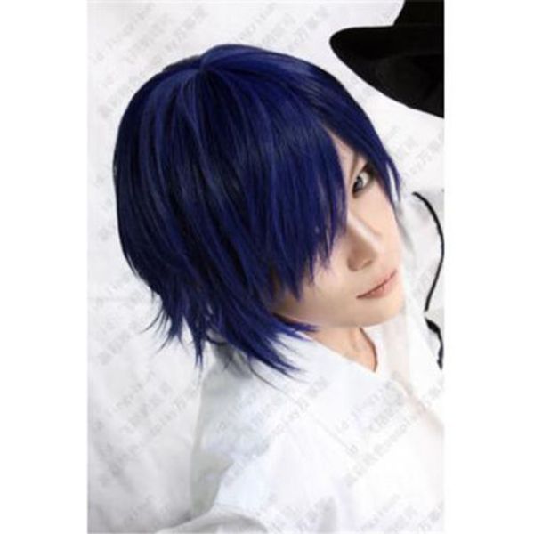 fashion men blue short straight pixie cut synthetic hair cosplay party full wig, Black
fashion men blue short straight pixie cut synthetic hair cosplay party full wig, Black