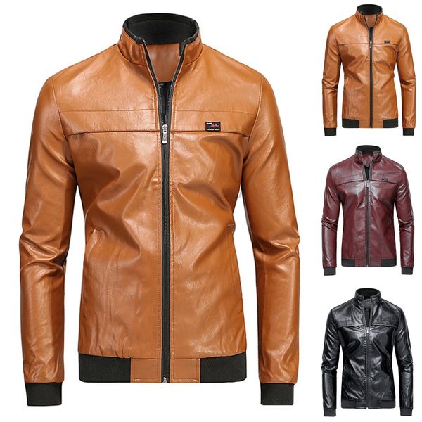 new 2019 casual men winter leather jacket biker motorcycle zipper long sleeve coat blouses casual brand male clothing, Black;red
new 2019 casual men winter leather jacket biker motorcycle zipper long sleeve coat blouses casual brand male clothing, Black;red