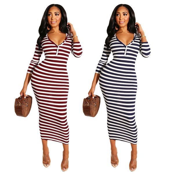 fashion womens striped designer shirt skirt slim straight v neck button stripes dress women casual apparel, Black;gray
fashion womens striped designer shirt skirt slim straight v neck button stripes dress women casual apparel, Black;gray