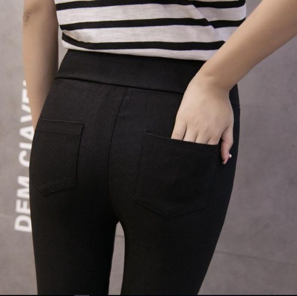 2019 twill base outer wear leggings elasticity high-waisted pencil pants thin, Black
2019 twill base outer wear leggings elasticity high-waisted pencil pants thin, Black
