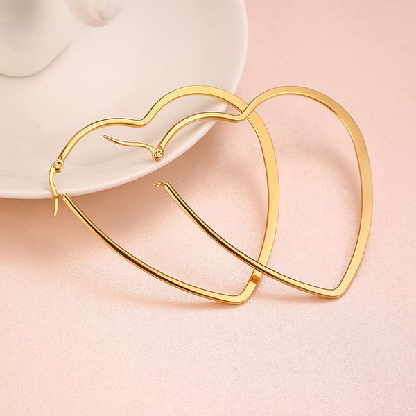 golden big heart hoop earrings for women lady personality exaggerated female brincos romantic love jewelry, Golden;silver
golden big heart hoop earrings for women lady personality exaggerated female brincos romantic love jewelry, Golden;silver