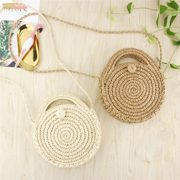 lady pastoral style casual round handmade knitted woven rattan open bag straw beach handbag
lady pastoral style casual round handmade knitted woven rattan open bag straw beach handbag