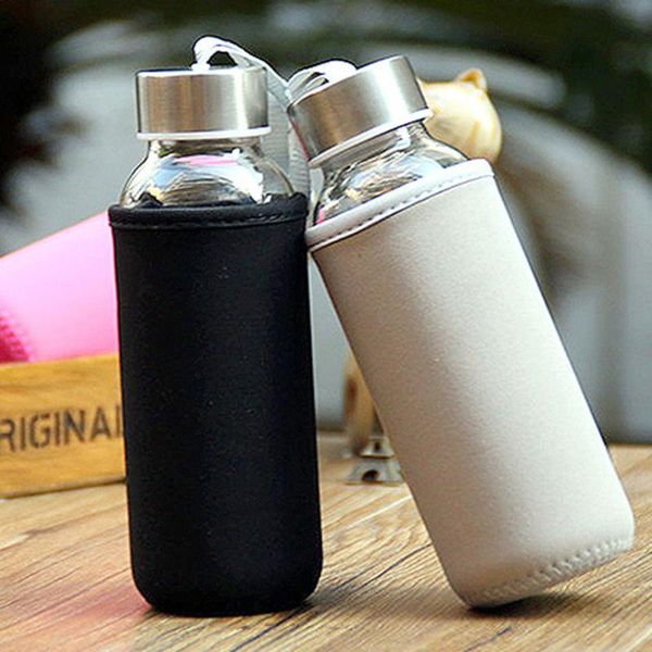 300ml glass drinking bottle borosilicate glass water bottle with cloth cover pouch portable travel drink
300ml glass drinking bottle borosilicate glass water bottle with cloth cover pouch portable travel drink