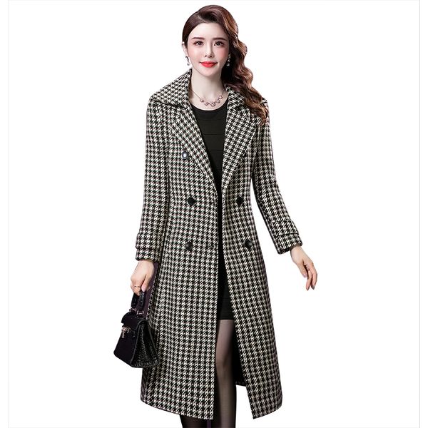winter wool coats women new fashion plaid print double breasted jackets women elegant long sleeve loose thicken coats female 5xl, Black
winter wool coats women new fashion plaid print double breasted jackets women elegant long sleeve loose thicken coats female 5xl, Black