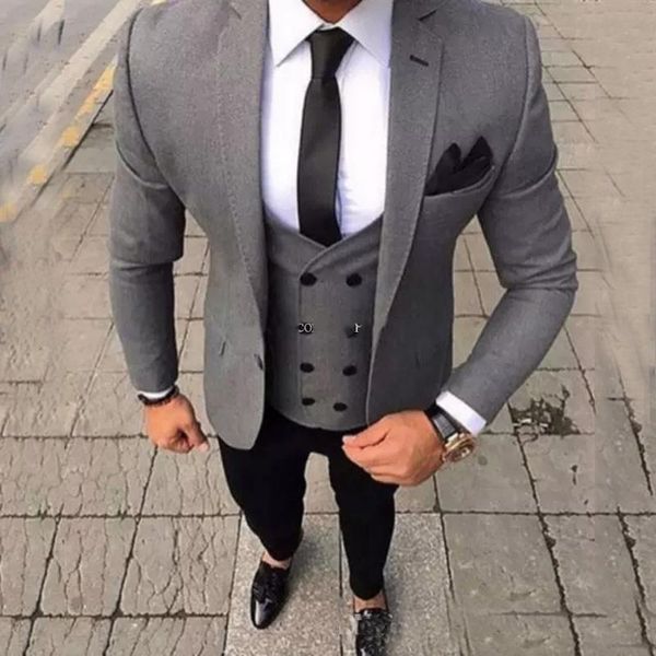 new gray casual business men suits slim fit wedding tuxedos groom wear 3pcs jacket+pants+vest groomsman blazer costume homme 695, Black;gray
new gray casual business men suits slim fit wedding tuxedos groom wear 3pcs jacket+pants+vest groomsman blazer costume homme 695, Black;gray