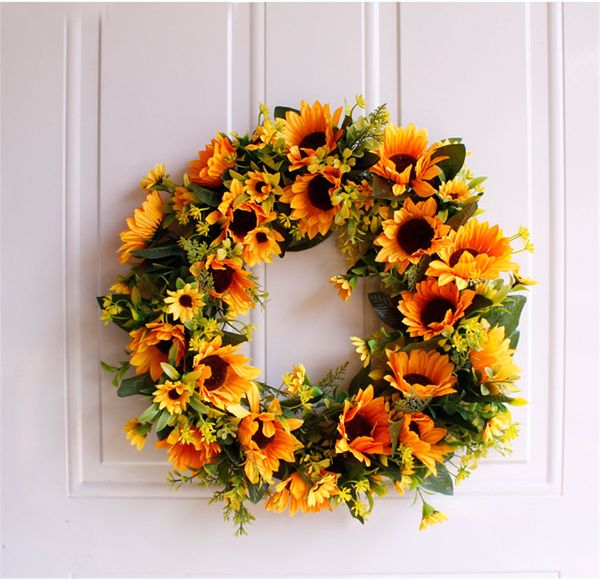 20 inch summe simulation sunflower garland welcome front door wreath home decorations housewarming festival celebration gifts
20 inch summe simulation sunflower garland welcome front door wreath home decorations housewarming festival celebration gifts