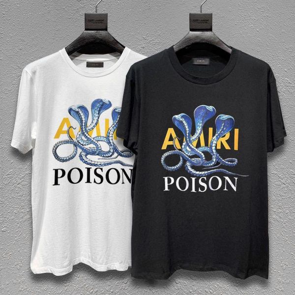 designer high street tide brand amiri t-shirt european and american short-sleeved t-shirt amiri three snake p0ison printing beggar casual, White;black
designer high street tide brand amiri t-shirt european and american short-sleeved t-shirt amiri three snake p0ison printing beggar casual, White;black